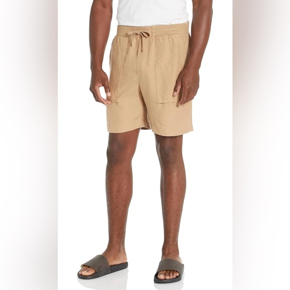 Vince Men's Lightweight Hemp Pull on Short in New Camel - Picture 1 of 6